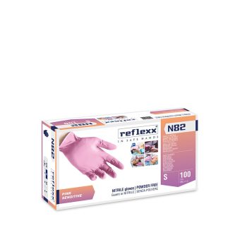 Reflexx N82 egyszerhasználatos nitril kesztyű - pink