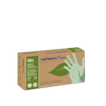   Reflexx NBio egyszerhasználatos nitril kesztyű - világoszöld