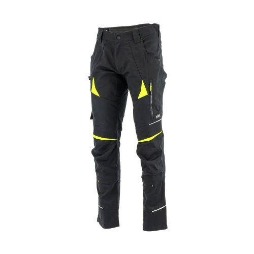 Sara Cottonflex deréknadrág - fekete - sárga