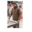 Sara Comfort Winter bélelt softshell hosszú kabát barna - s.szürke