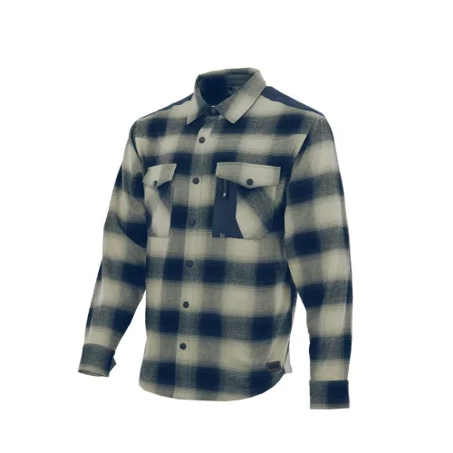 Sara Western Rancher flaneling - navy kék - szürke kockás