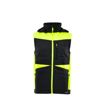   Sara Comfort Plus Hybrid kapucnis bélelt mellény fekete - sárga