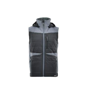   Sara Comfort Plus Hybrid kapucnis bélelt mellény fekete - szürke