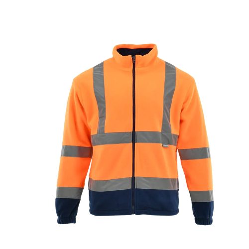 Sara Drogowiec Winter polár pulóver narancs - navy kék