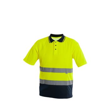   Sara Drogowiec jólláthatósági galléros póló - sárga - navy kék