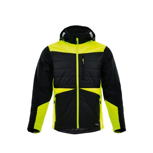 Sara Comfort Winter Hybrid bélelt kabát fekete - sárga