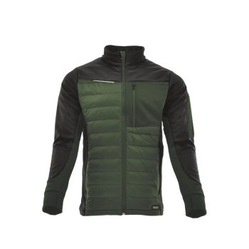 Sara Comfort Plus Hybrid cipzáras pulóver zöld - fekete