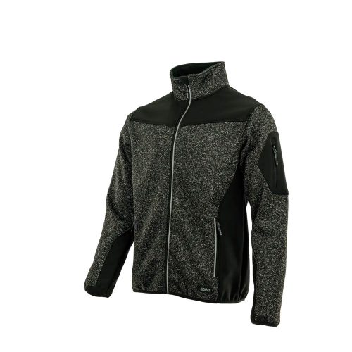 Sara Comfort Plus cipzáras pulóver - s.szürke - fekete